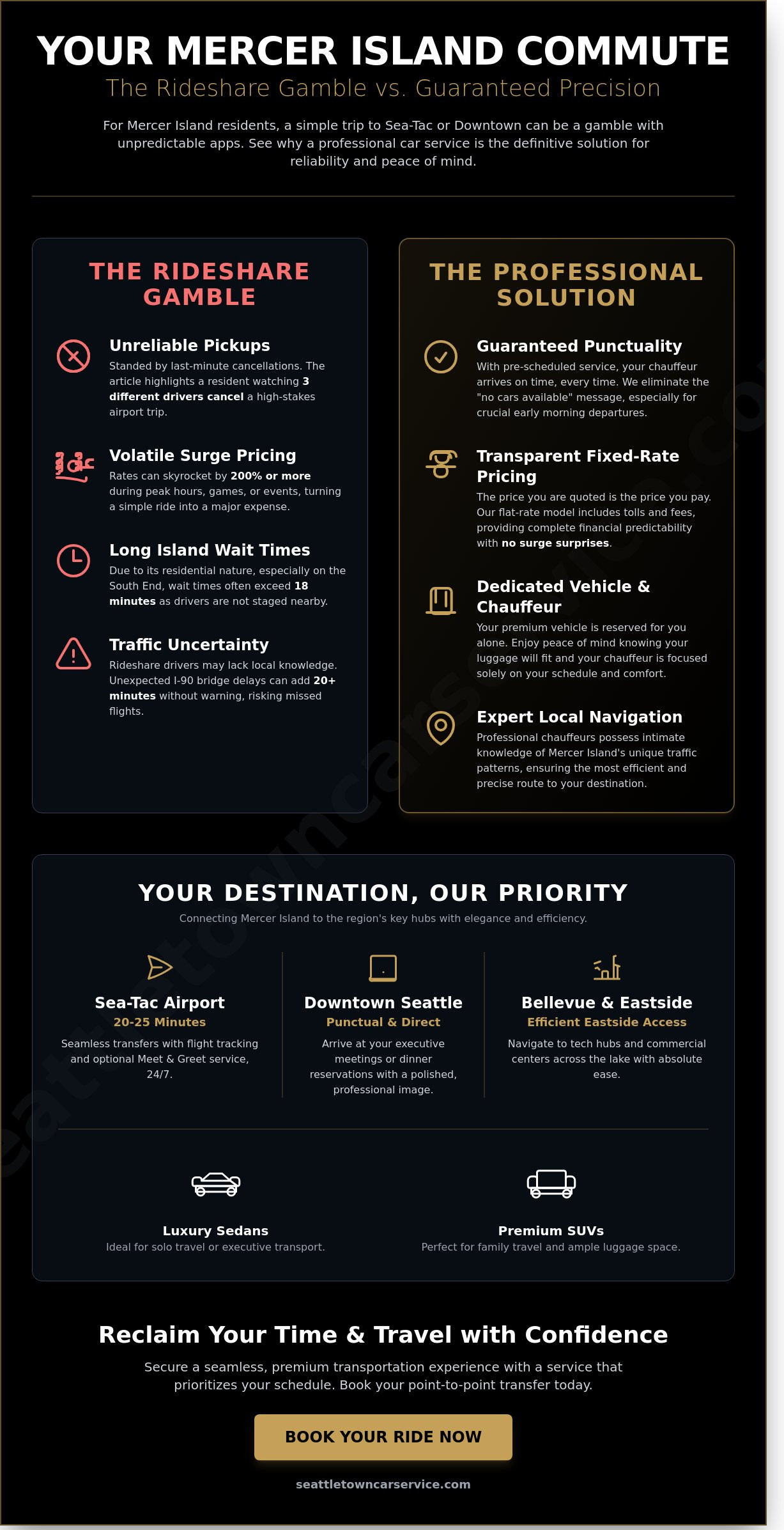 Point-to-Point Car Service Mercer Island: Premium Local Transfers in 2026
