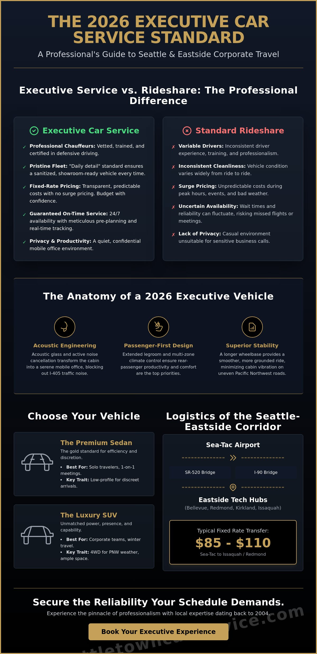 Executive Car Service Seattle Eastside: The 2026 Professional Guide
